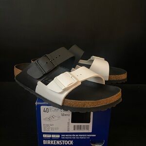 Birkenstock Arizona Split black and white; size 40